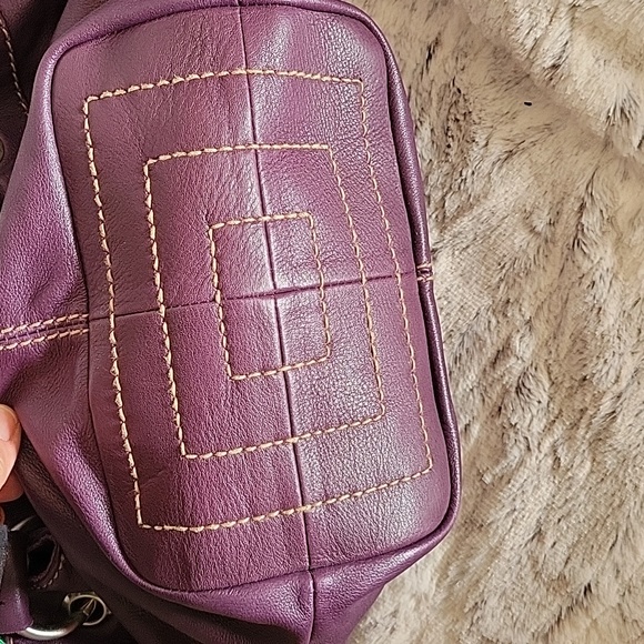 Tignanello purple shoulder handbag - Picture 4 of 9
